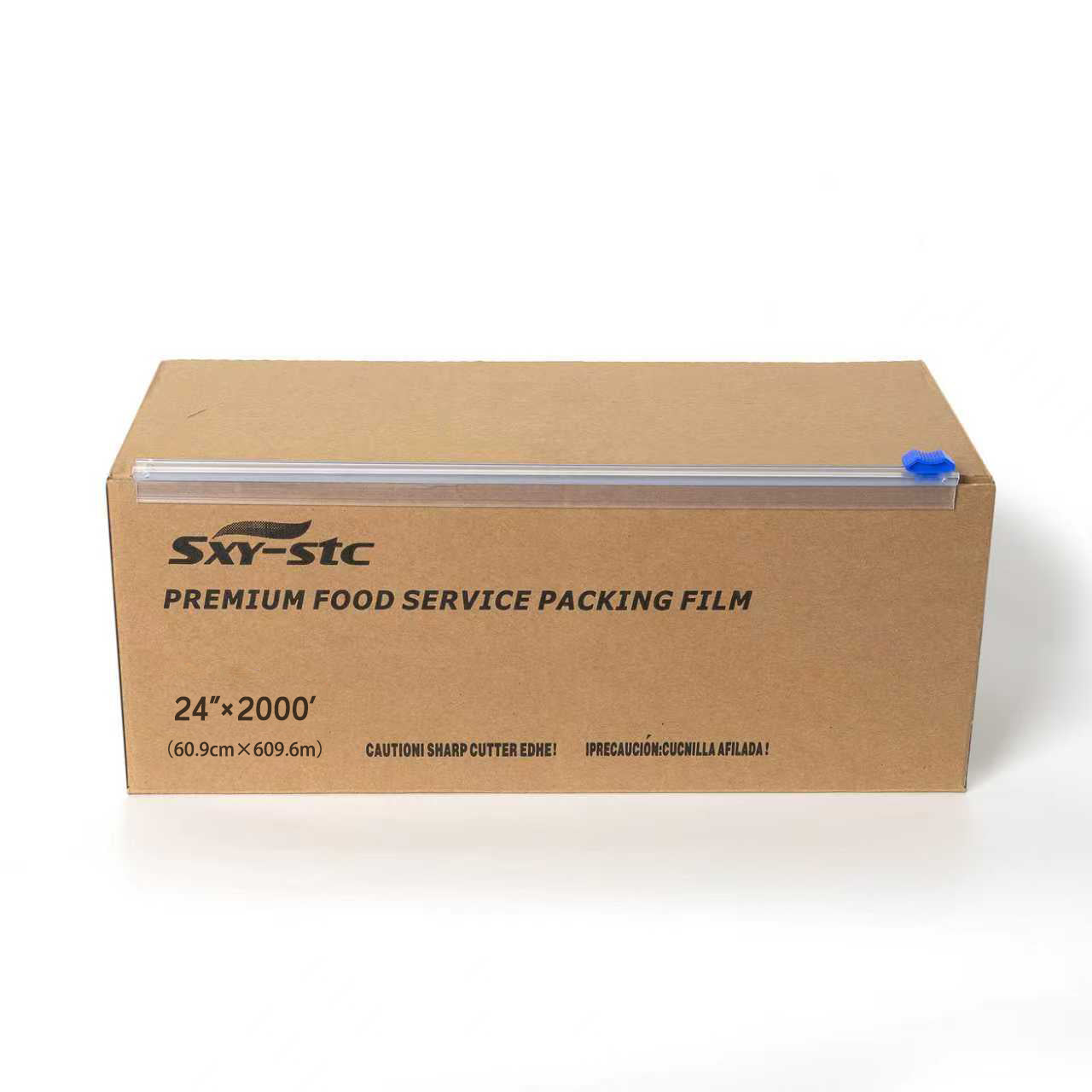 Sxy-Stc Plastic food wrap 24" wide 2000 feet long pack of 2