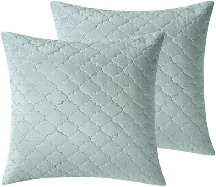 COMO DESIGN Comforter Set King 5 Pieces Mint Green Luxury Jacquard with Microfiber Pintuck with Embossing
