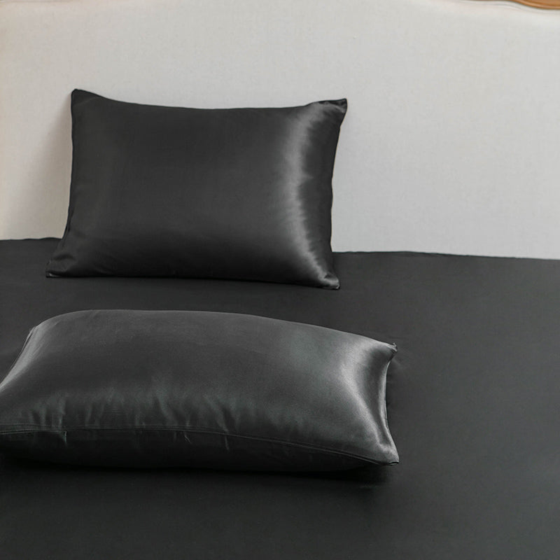 Satin Silk Pillowcase for Hair and Skin Set of 2 Pack, Super Soft Pillow Case with Envelope Closure